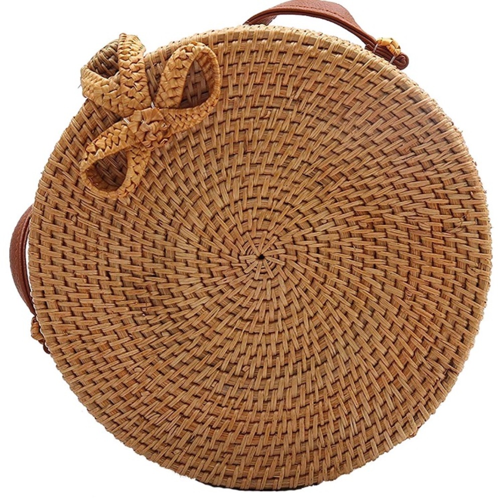 Stylish Round rattan crossbody bag - Picture 2 of 4